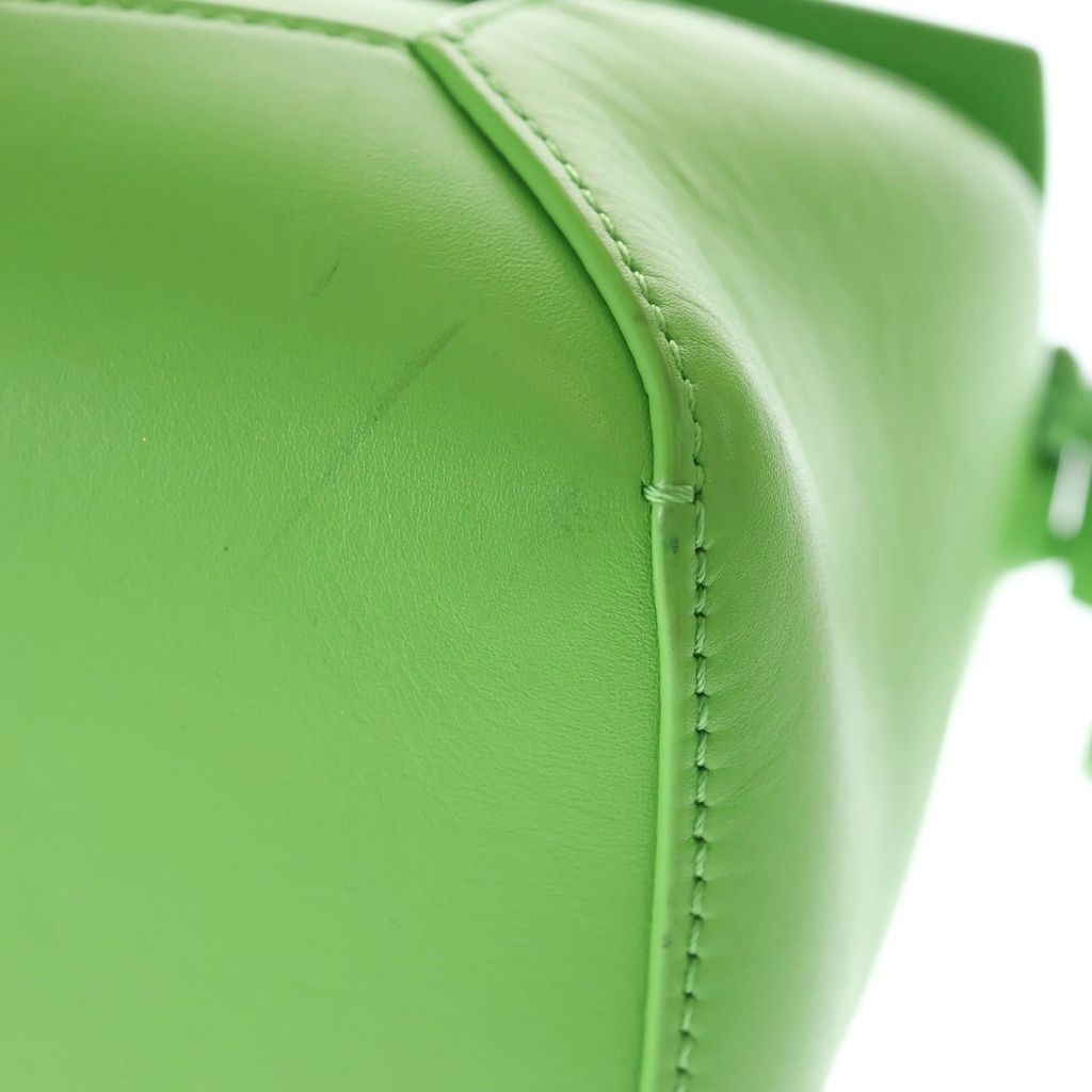 Loewe Puzzle Edge Small 2-Way Shoulder Bag Green Leather Gold — view 5