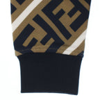 Fendi FF Zucca Pattern Crew Neck Sweatshirt Black Brown — view 4