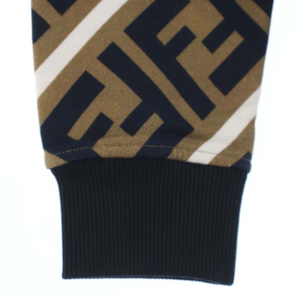 Fendi FF Zucca Pattern Crew Neck Sweatshirt Black Brown — view 4