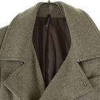Dior Homme Wool Cashmere Wrap Coat Beige — view 3