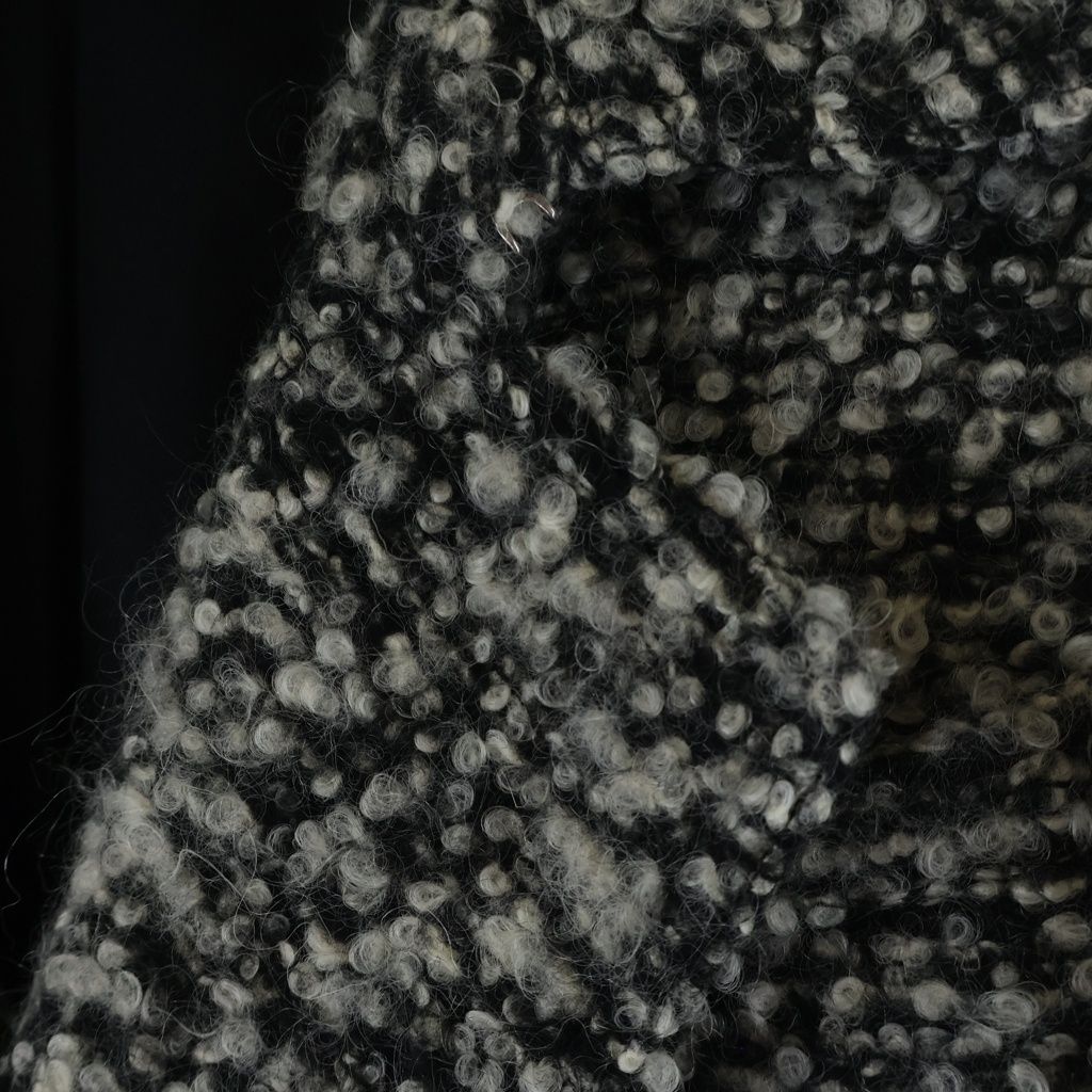 Dior Edith Slimane Era Wool Boucle Coat Gray — view 4