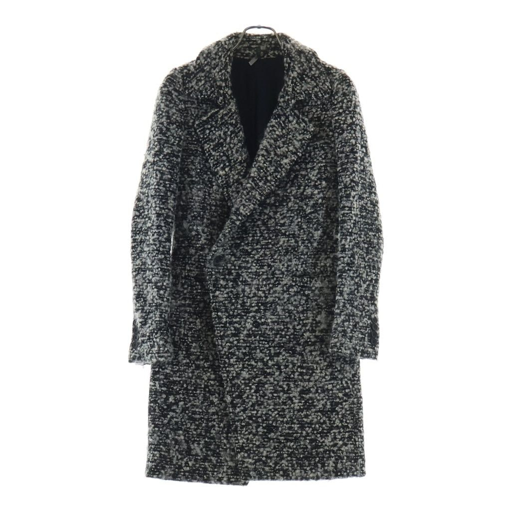 Dior Edith Slimane Era Wool Boucle Coat Gray