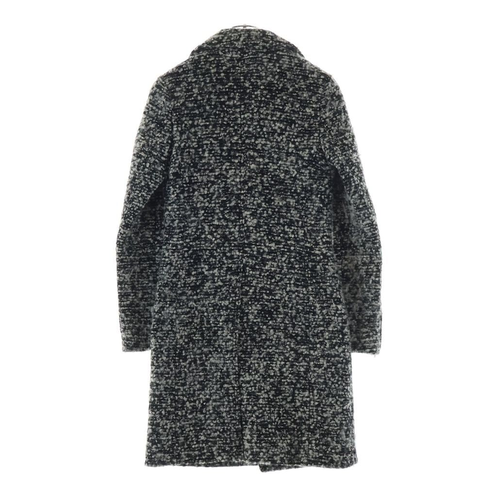 Dior Edith Slimane Era Wool Boucle Coat Gray — view 2