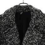 Dior Edith Slimane Era Wool Boucle Coat Gray — view 3