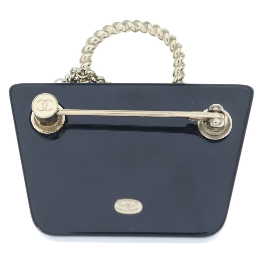 Chanel Bag Motif Brooch Black Gold 21c — view 2