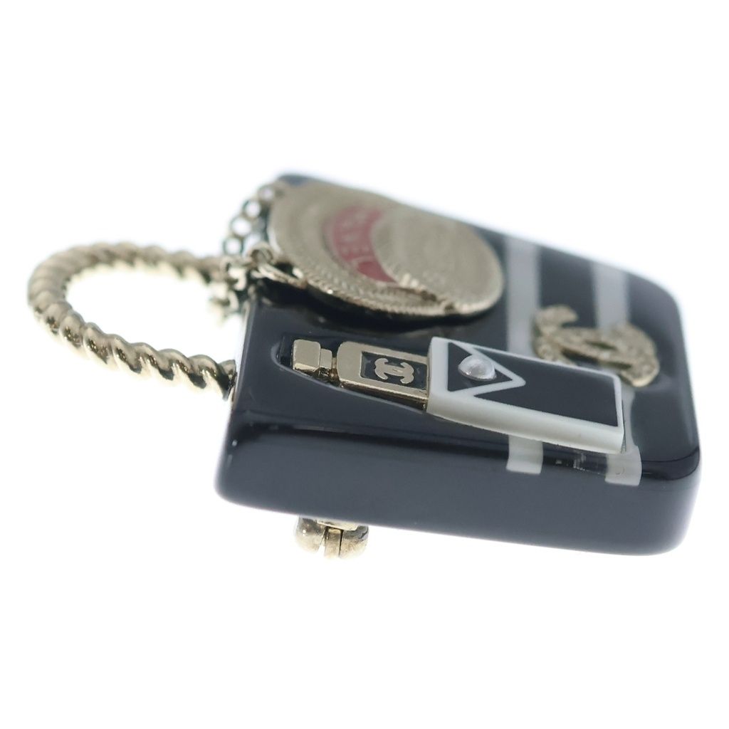 Chanel Bag Motif Brooch Black Gold 21c — view 4