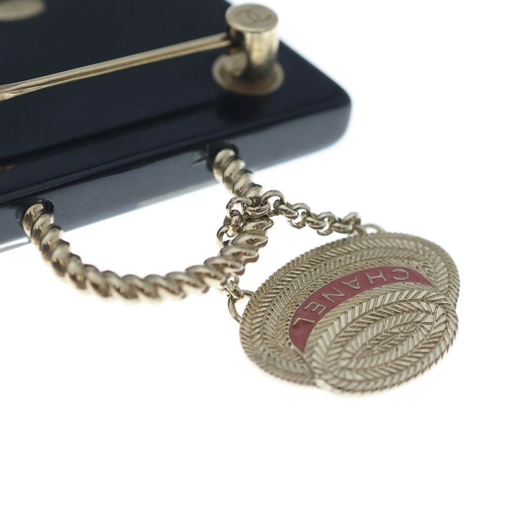 Chanel Bag Motif Brooch Black Gold 21c — view 5