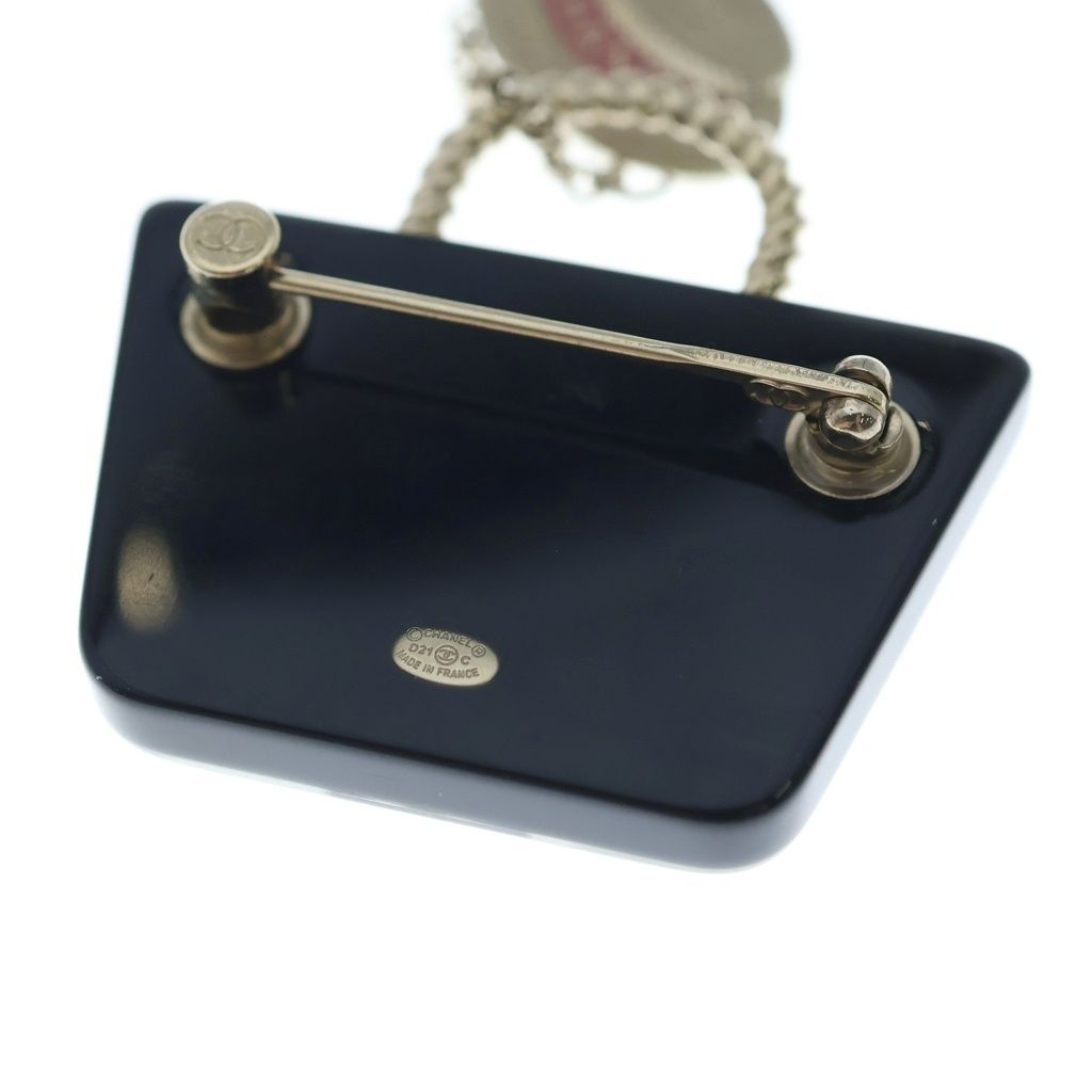Chanel Bag Motif Brooch Black Gold 21c — view 6