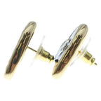 Chanel CC Logo Heart Earrings Gold Black — view 3