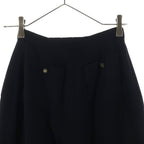 Chanel 95 CC Logo Gold Button Silk Flare Trousers Pants — view 4