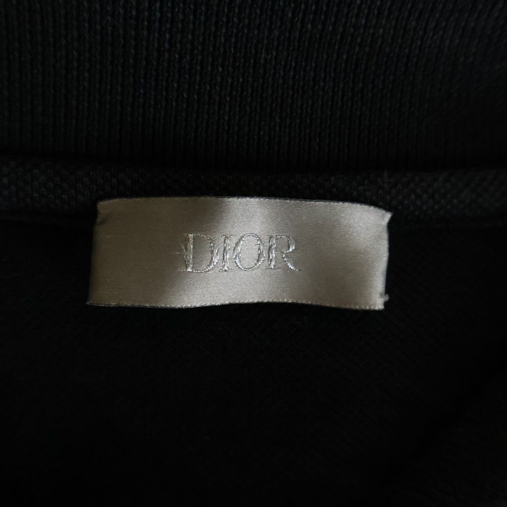 Dior CD Icon Polo Shirt CD Logo Embroidery Short Sleeve Black — view 7