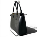 Prada Saffiano 2-Way Handbag Hand Bag Black Galla — view 3