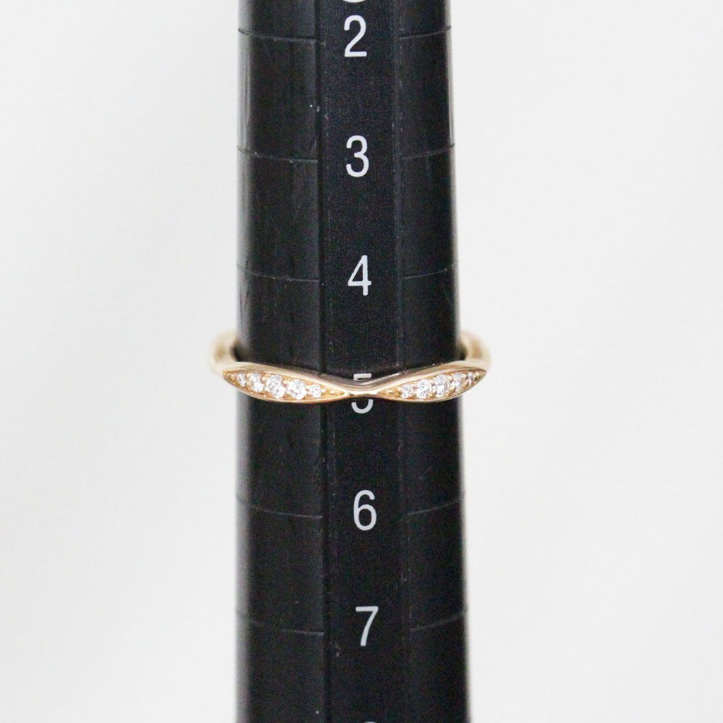 Chanel Camellia Half Eternity Diamond Ring 18K Pink Gold — view 8
