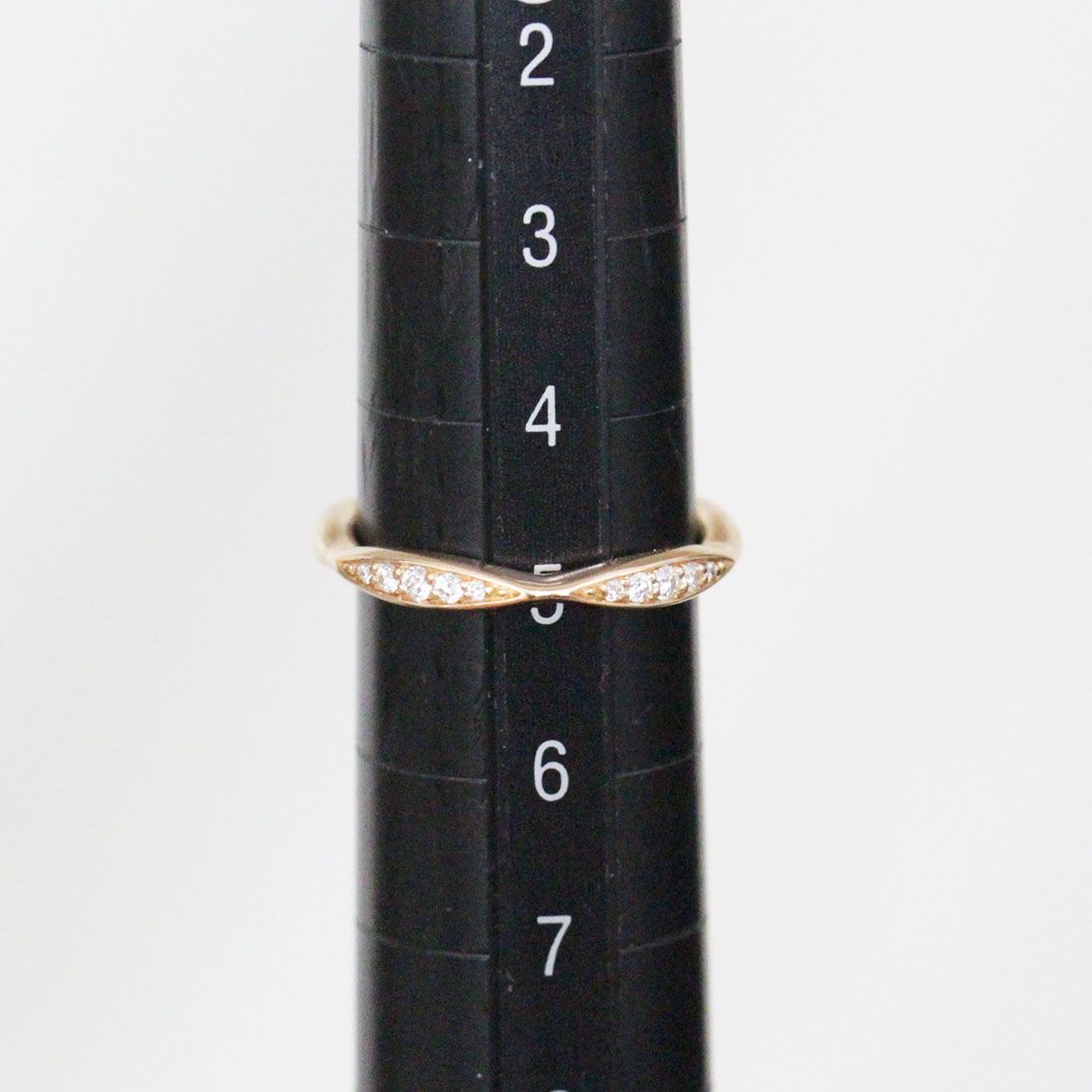 Chanel Camellia Half Eternity Diamond Ring 18K Pink Gold — view 8