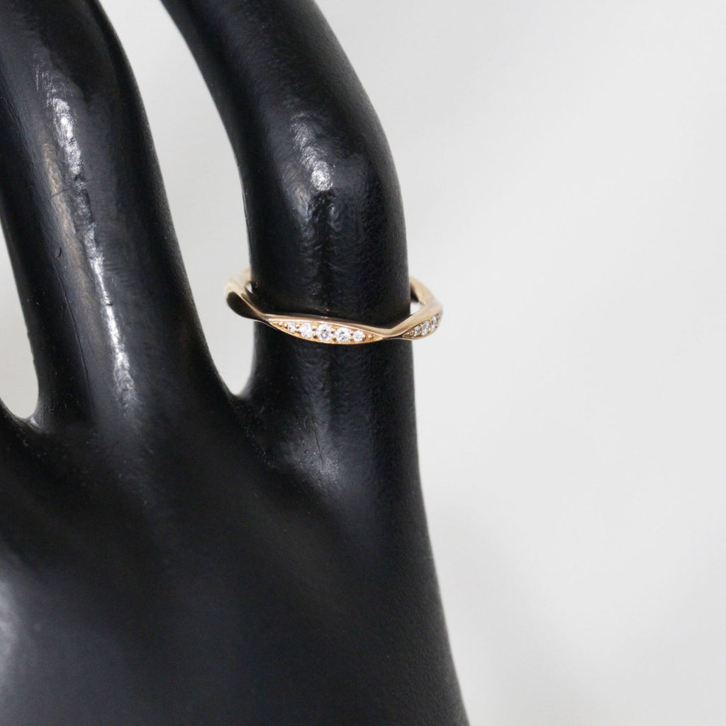 Chanel Camellia Half Eternity Diamond Ring 18K Pink Gold — view 7