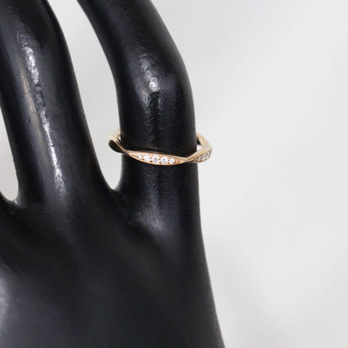 Chanel Camellia Half Eternity Diamond Ring 18K Pink Gold — view 7
