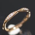 Chanel Camellia Half Eternity Diamond Ring 18K Pink Gold