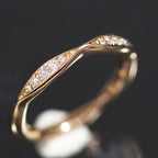 Chanel Camellia Half Eternity Diamond Ring 18K Pink Gold