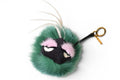 Fendi Key Holder Bag Charm Monster Bugs Green Pink