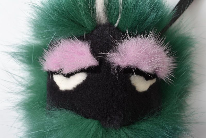Fendi Key Holder Bag Charm Monster Bugs Green Pink — view 7