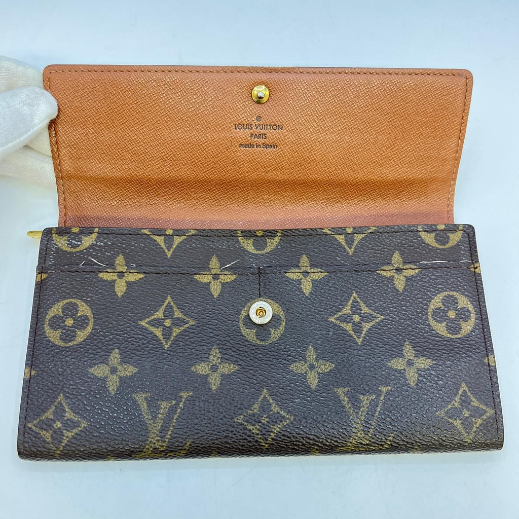 Louis Vuitton Monogram Pochette Porte-Monnaie Credit Brown Coin Purse — view 6