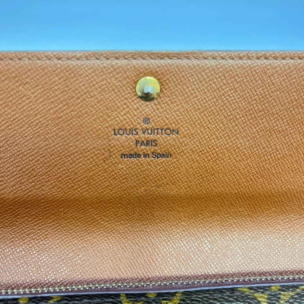 Louis Vuitton Monogram Pochette Porte-Monnaie Credit Brown Coin Purse — view 7