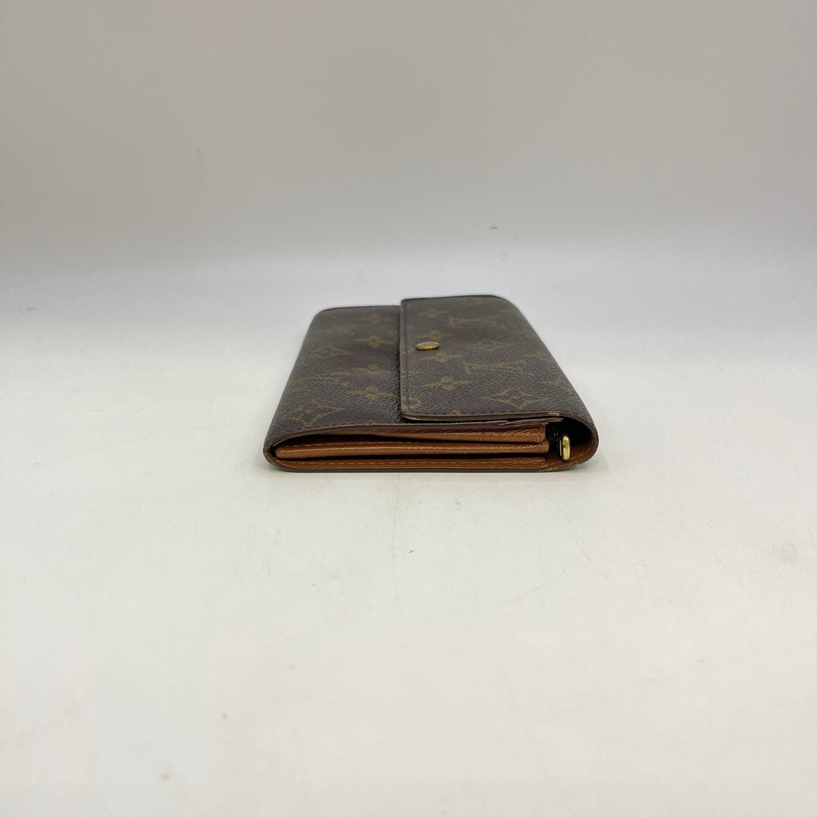 Louis Vuitton Monogram Pochette Porte-Monnaie Credit Brown Coin Purse — view 3