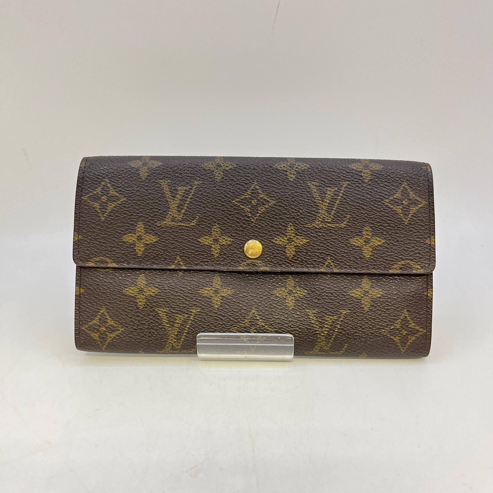 Louis Vuitton Monogram Pochette Porte-Monnaie Credit Brown Coin Purse