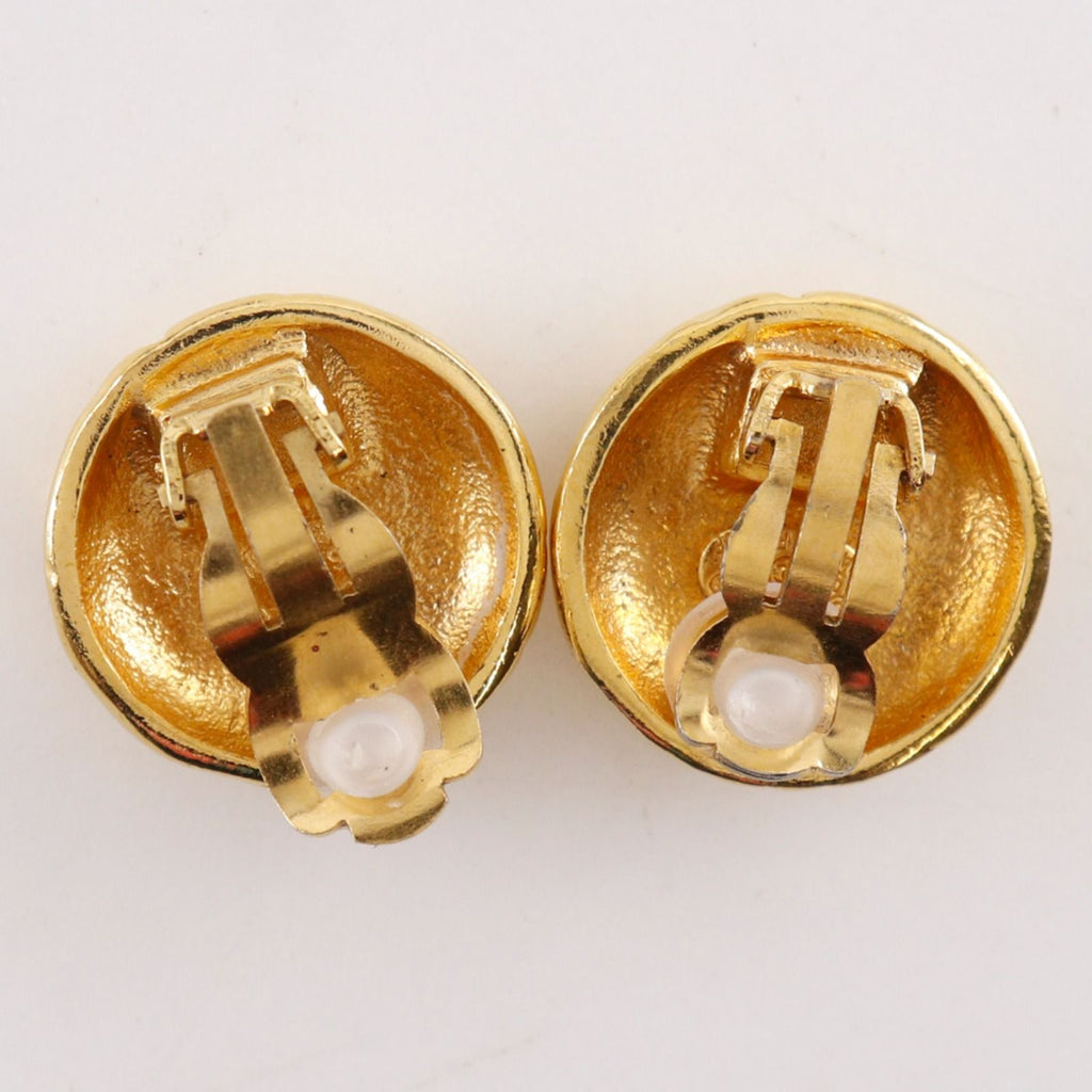 Chanel 96A CC Logo Vintage Gold Plated Earrings — view 4
