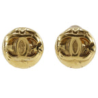 Chanel 96A CC Logo Vintage Gold Plated Earrings