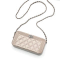 Chanel Wallet Gold Silver CC Logo Boy Chain Shoulder Bag
