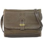 Loewe Anagram Shoulder Bag Pochette Leather Brown