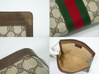 Gucci Vintage Sherry Line GG Supreme Clutch Beige Brown — view 8