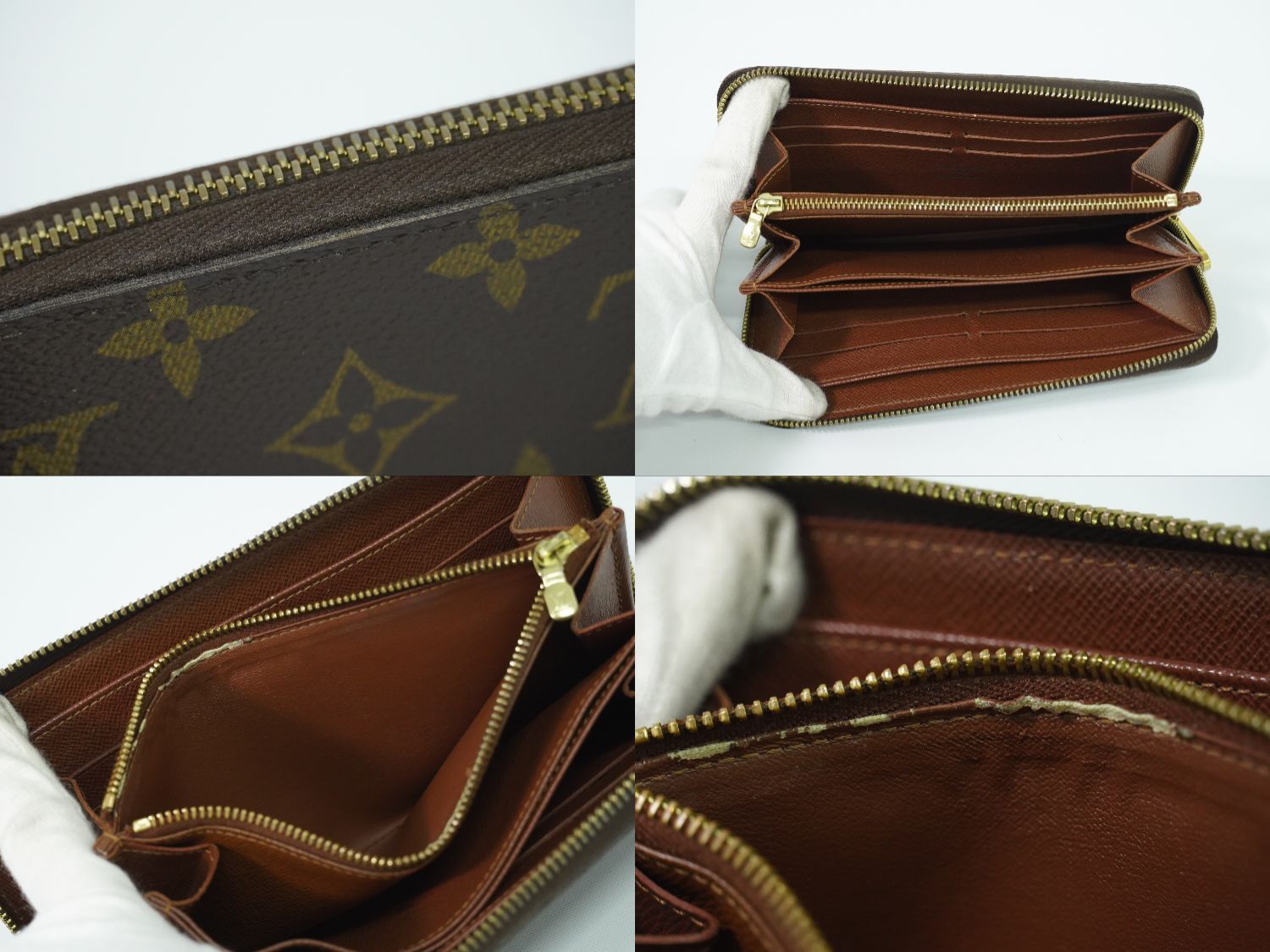 Louis Vuitton LV Zippy Wallet Monogram Zip Around Brown — view 8