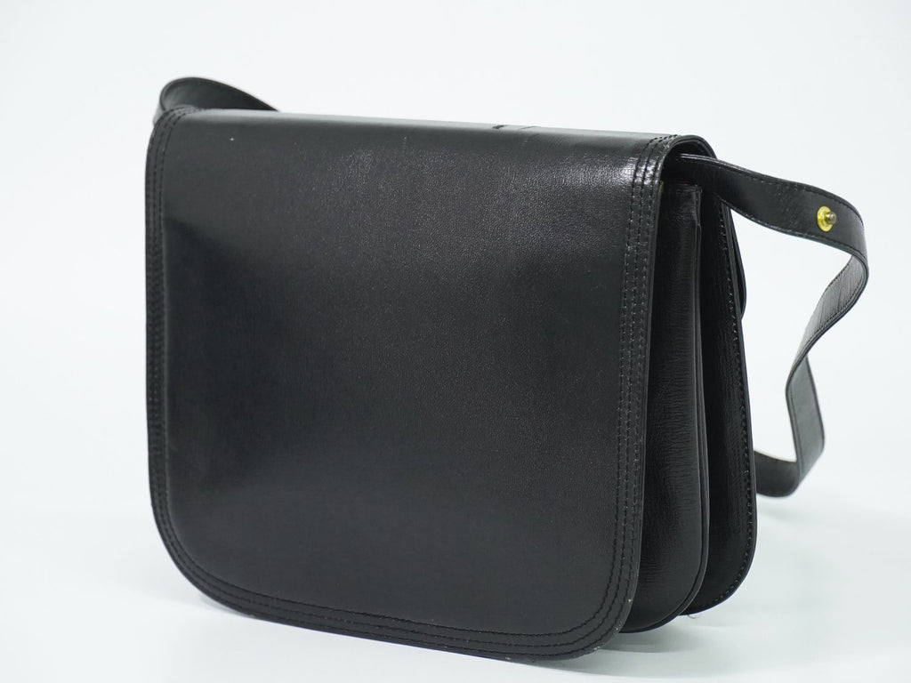 Saint Laurent YSL Leather Shoulder Bag Black — view 2