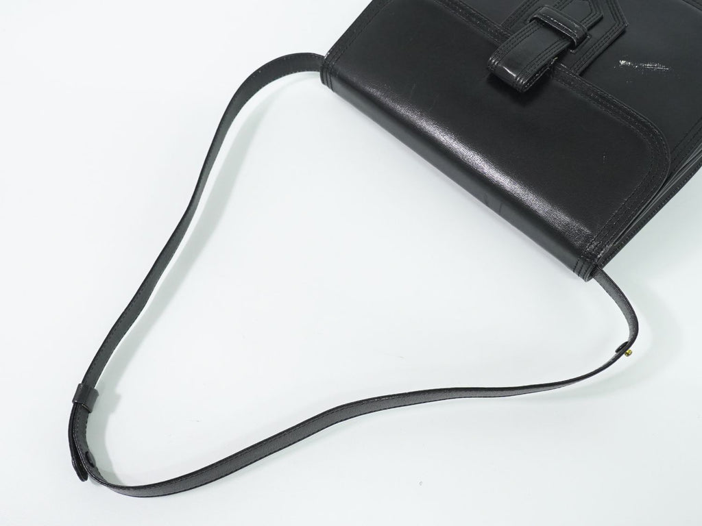 Saint Laurent YSL Leather Shoulder Bag Black — view 4