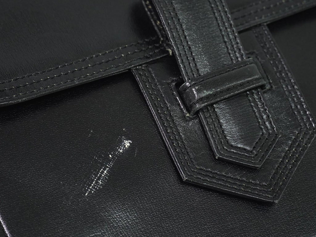 Saint Laurent YSL Leather Shoulder Bag Black — view 7
