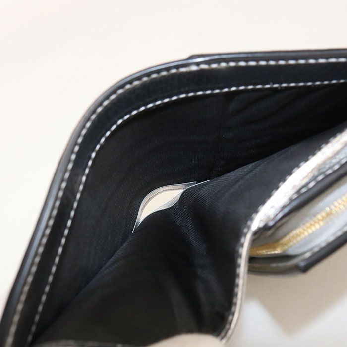 Gucci Compact Wallet Double Bifold GG Supreme Silver Beige — view 4