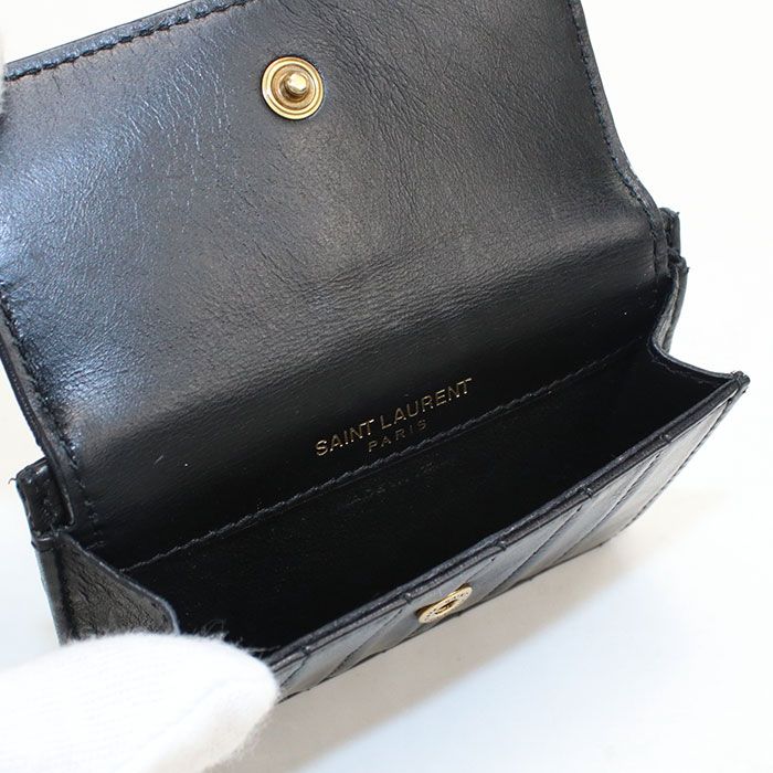 Saint Laurent Fragment Case Card Coin Calfskin — view 5