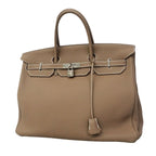 Hermes Handbag Birkin 40 Togo Etoupe Silver