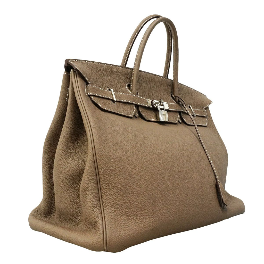 Hermes Handbag Birkin 40 Togo Etoupe Silver — view 2