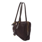 Prada Bag Handbag Nylon Dark Brown Handle Simple Going Out Everyday — view 4