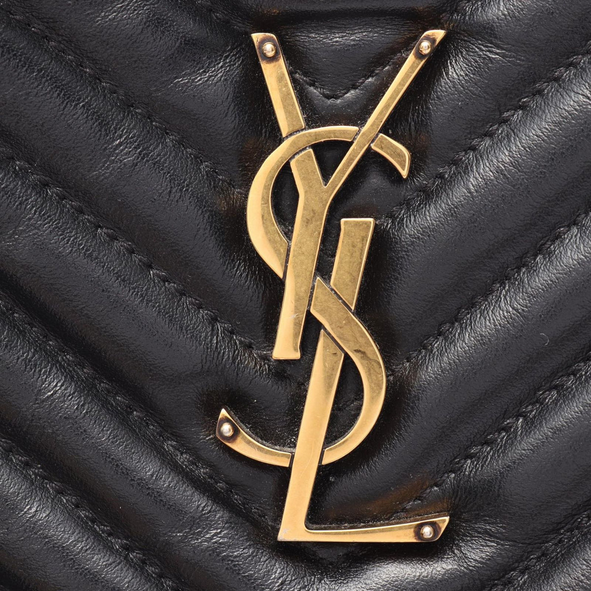 Saint Laurent Paris Shoulder Bag Lou Monogram Black Leather — view 7