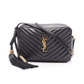 Saint Laurent Paris Shoulder Bag Lou Monogram Black Leather