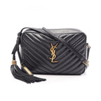 Saint Laurent Paris Shoulder Bag Lou Monogram Black Leather