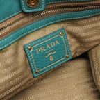 Prada Tote Bag 2-Way Turquoise Leather — view 4