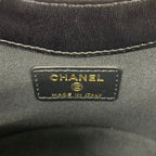 Chanel 31 Shoulder Bag Black Gold Quilted CC Logo Chain Clutch — view 8