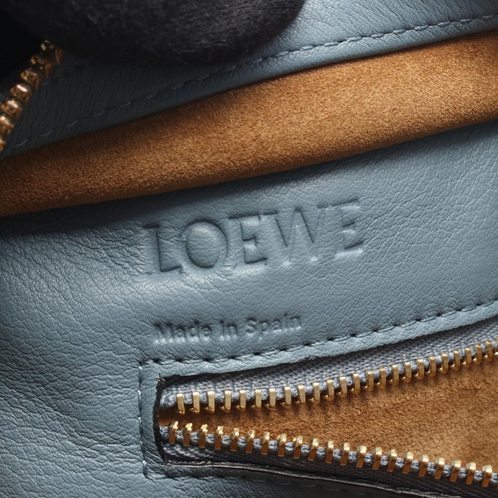 Loewe Handbag Amazona 23 2-Way Smoked Blue Leather — view 4