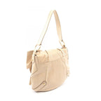 Saint Laurent Rive Gauche Shoulder Bag Sac Bow Ribbon Light Beige Leather — view 2