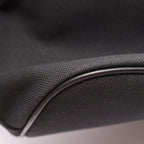 Prada Logo Jacquard 2-Way Black Canvas Leather Bucket Bag — view 6